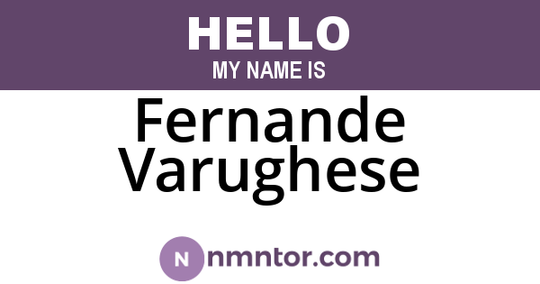 Fernande Varughese