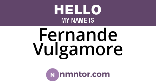 Fernande Vulgamore