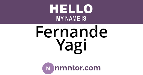 Fernande Yagi