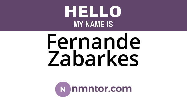Fernande Zabarkes