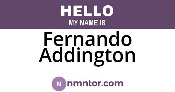 Fernando Addington