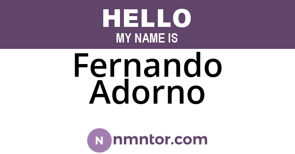 Fernando Adorno