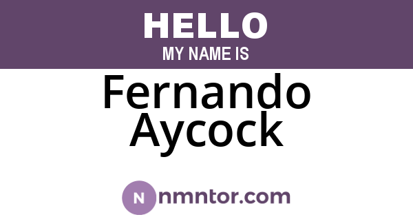 Fernando Aycock