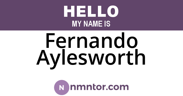 Fernando Aylesworth