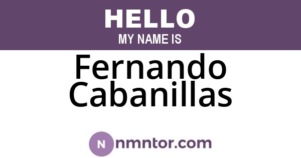 Fernando Cabanillas
