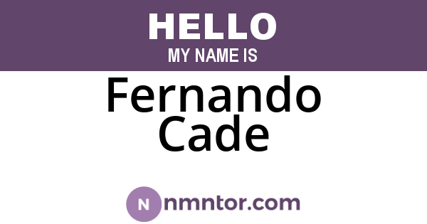 Fernando Cade