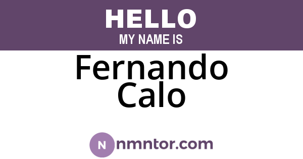 Fernando Calo
