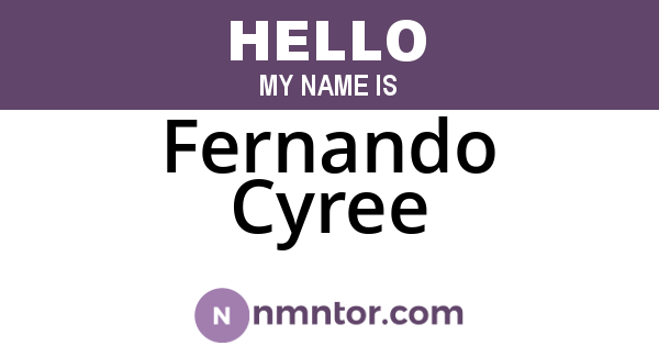 Fernando Cyree