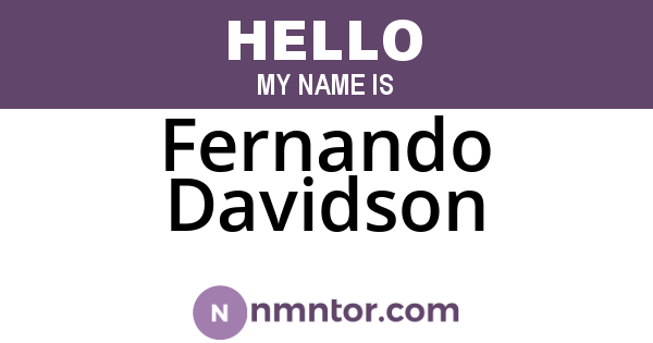 Fernando Davidson