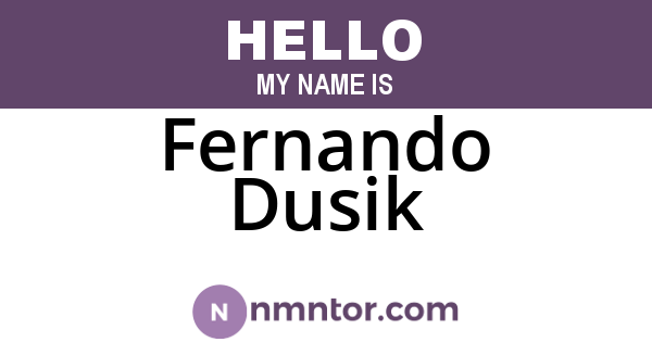 Fernando Dusik