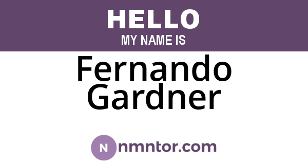 Fernando Gardner