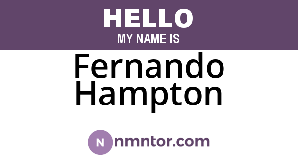 Fernando Hampton
