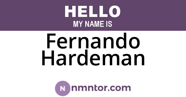 Fernando Hardeman