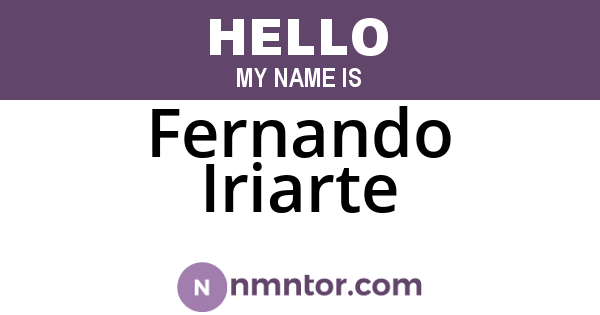 Fernando Iriarte