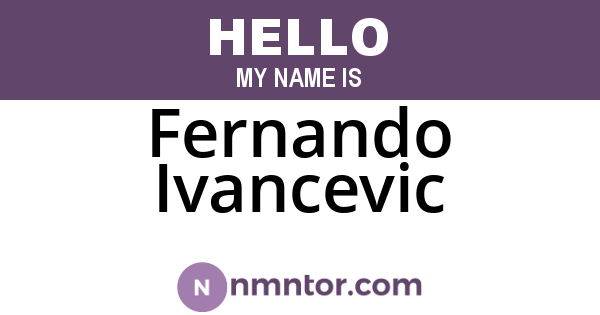 Fernando Ivancevic