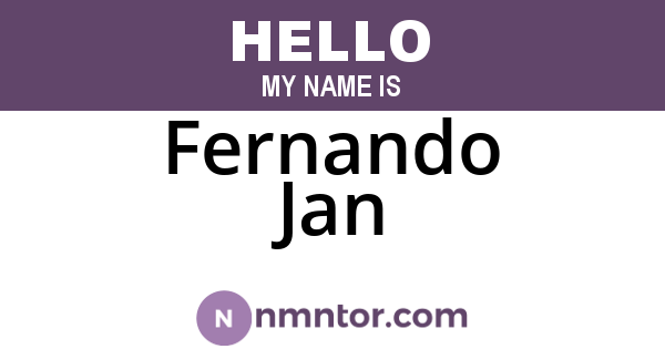Fernando Jan
