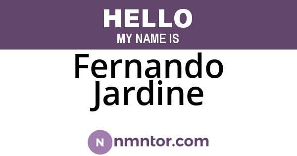 Fernando Jardine
