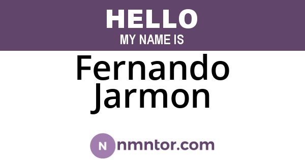 Fernando Jarmon