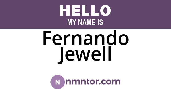Fernando Jewell