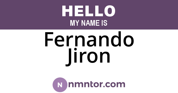 Fernando Jiron