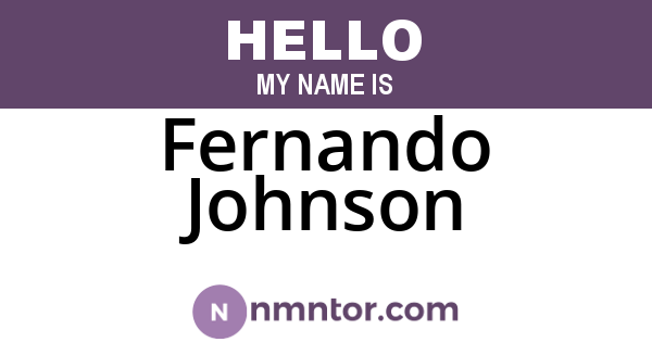 Fernando Johnson