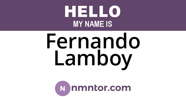 Fernando Lamboy