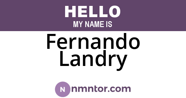 Fernando Landry