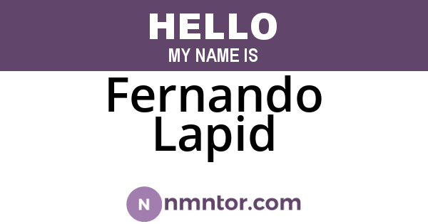 Fernando Lapid