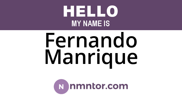 Fernando Manrique
