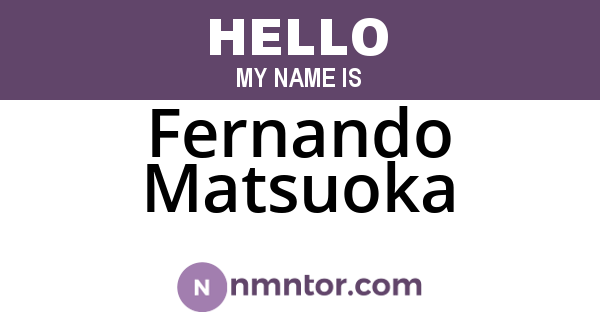 Fernando Matsuoka