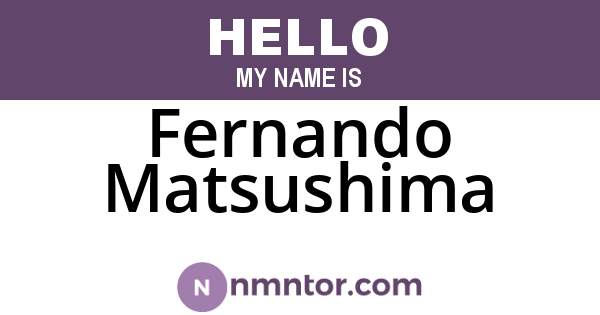 Fernando Matsushima