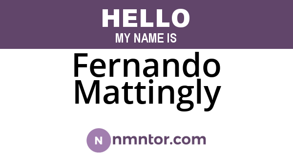 Fernando Mattingly