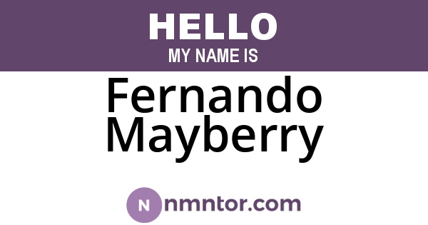 Fernando Mayberry