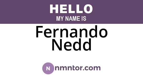 Fernando Nedd