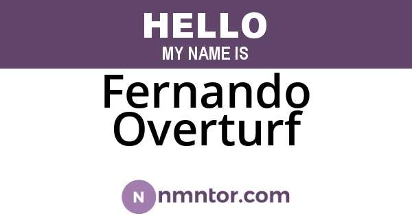 Fernando Overturf