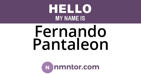 Fernando Pantaleon