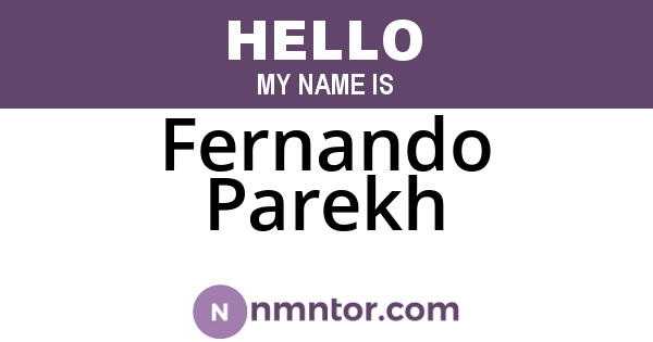 Fernando Parekh
