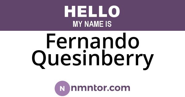 Fernando Quesinberry
