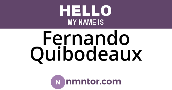 Fernando Quibodeaux