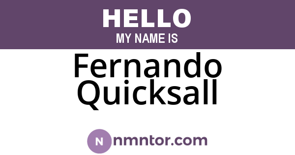 Fernando Quicksall