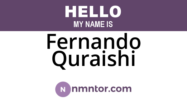 Fernando Quraishi