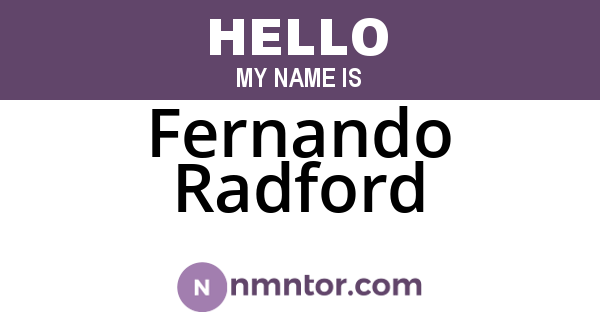 Fernando Radford