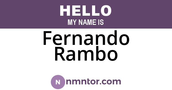 Fernando Rambo