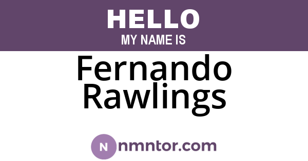 Fernando Rawlings