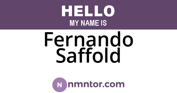 Fernando Saffold