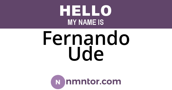 Fernando Ude