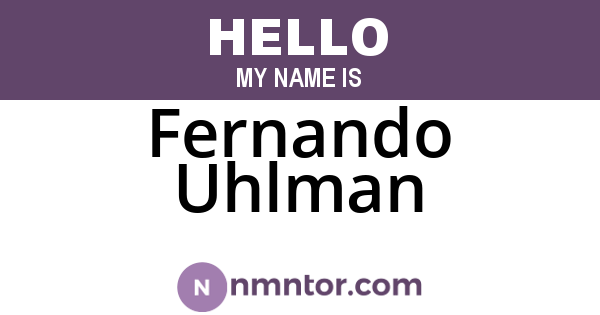 Fernando Uhlman