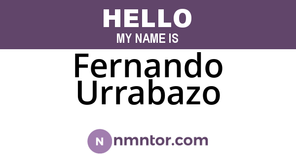 Fernando Urrabazo