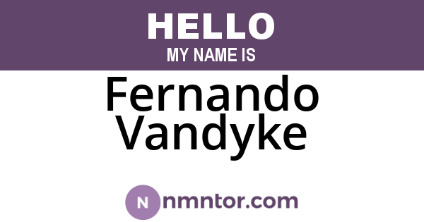 Fernando Vandyke