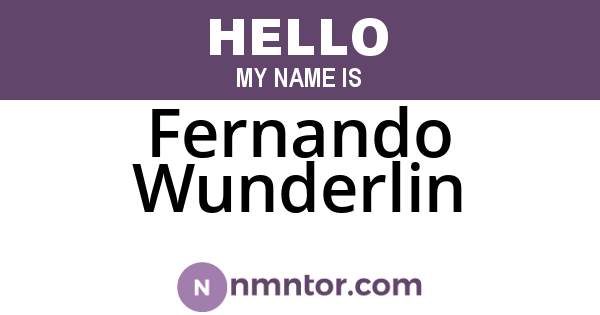 Fernando Wunderlin